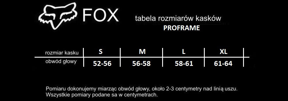 Kask rowerowy FOX Proframe Vow MTB rozmiar
