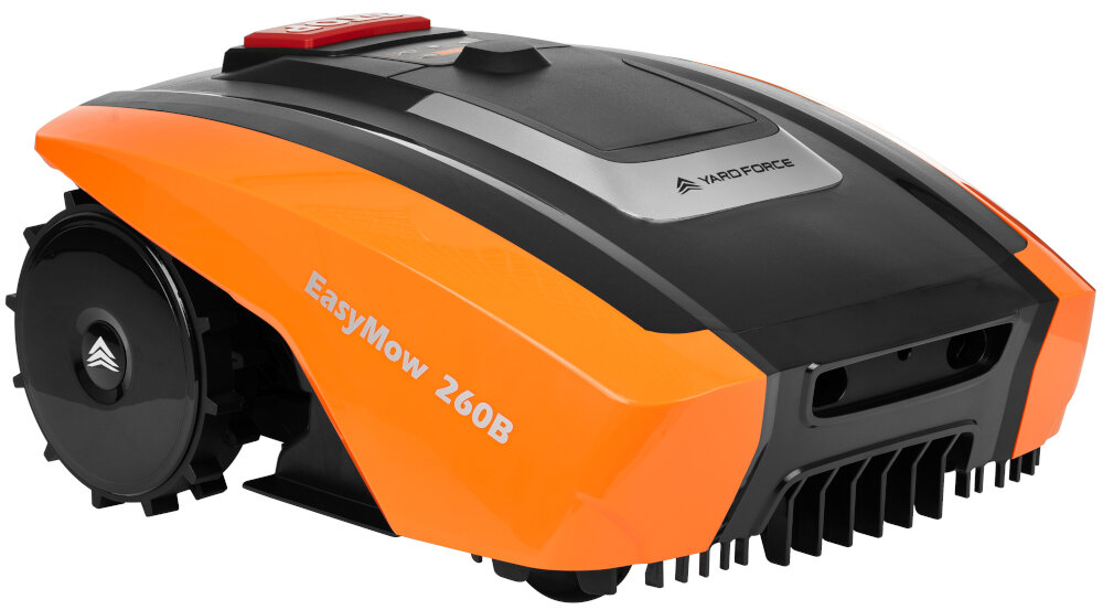 Robot koszący YARD FORCE YF-RE260 sterowanie Bluetooth zasilanie wydajny silnik bezszczotkowy akumulator Li-Ion pojemność 2,0 Ah napięcie 20 V powierzchnia koszenia do 260 m2