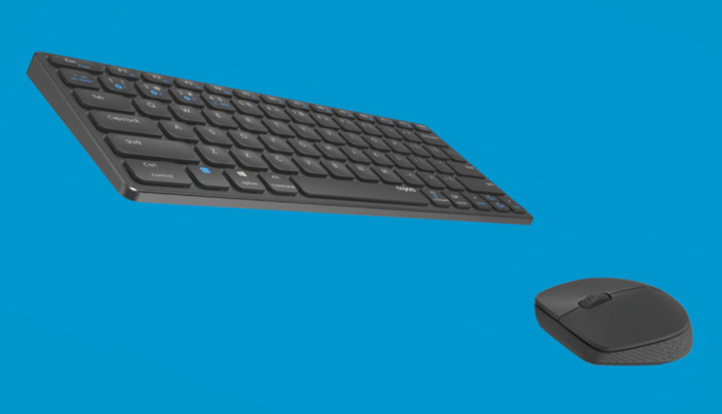 Zestaw RAPOO Multi-Mode 9600M nowoczesność klawiatura mysz smukła wytrzymała baterie akumulator profesjonalna kompatybilność przełączanie Bluetooth bezprzewodowość parowanie pokrycie USB