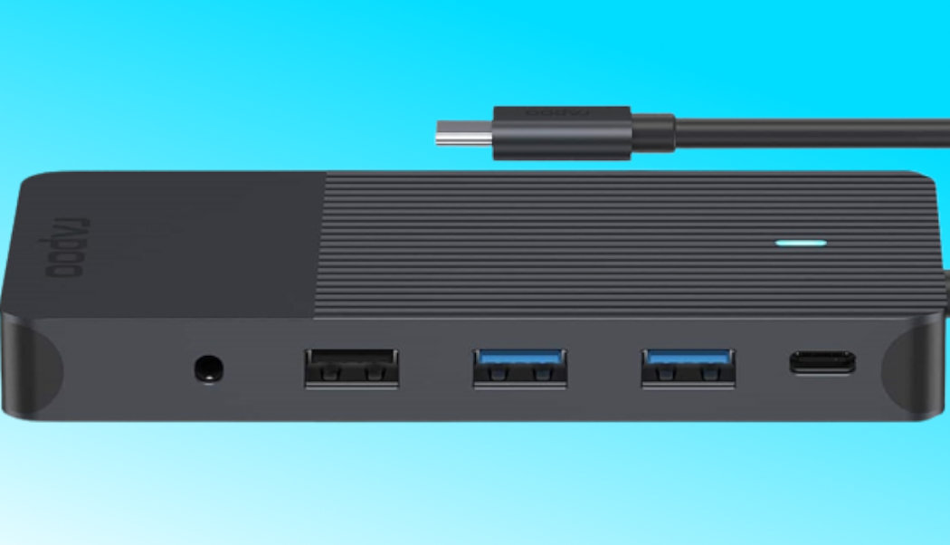 Stacja dokująca RAPOO UCM-2006 12w1 złącza HDMI displayport usb rj-45 karta pamięci audio rozwiązanie wspomaganie ładowanie elegancja wytrzymałość komfort plugandplay