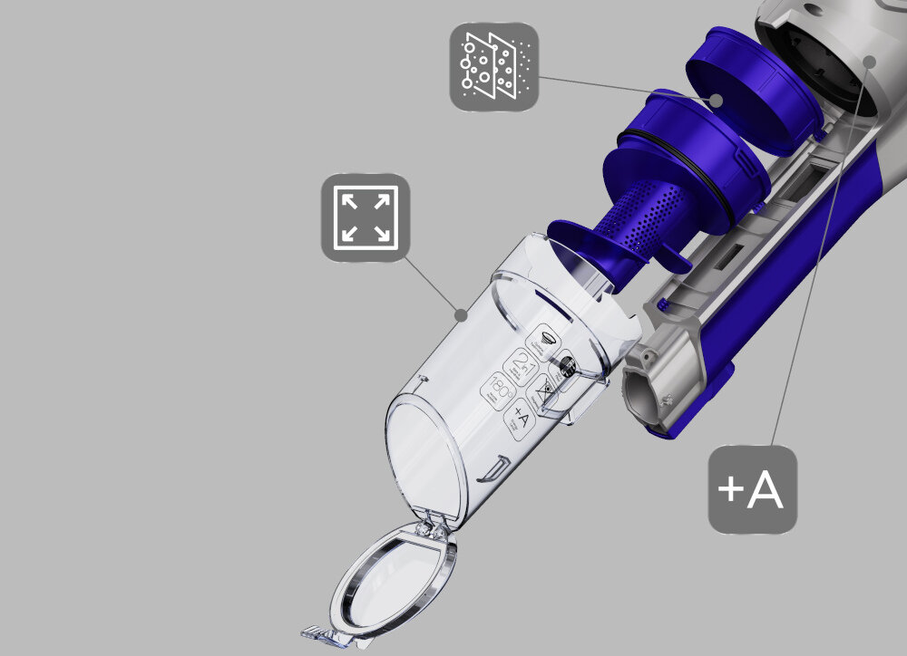 Odkurzacz TURBOTRONIC TT-VS10 Niebieski Technologia turbo dust