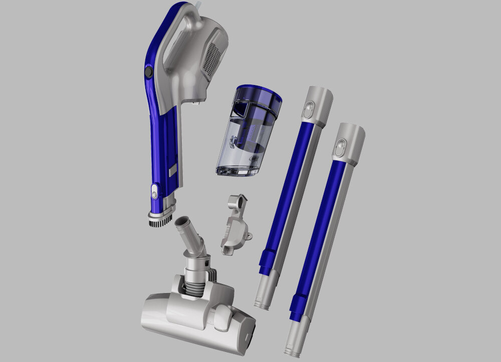 Odkurzacz TURBOTRONIC TT-VS10 Niebieski zestaw akcesoria komplet wyposazenie