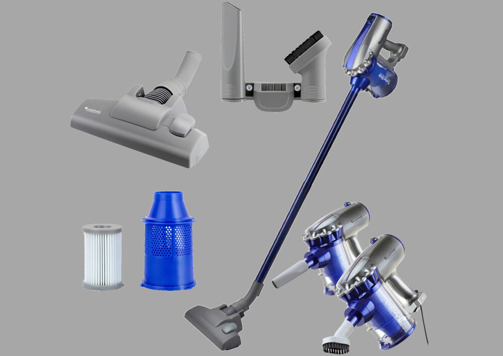 Odkurzacz TURBOTRONIC TT-VS6 Niebieski zestaw akcesoria komplet wyposazenie