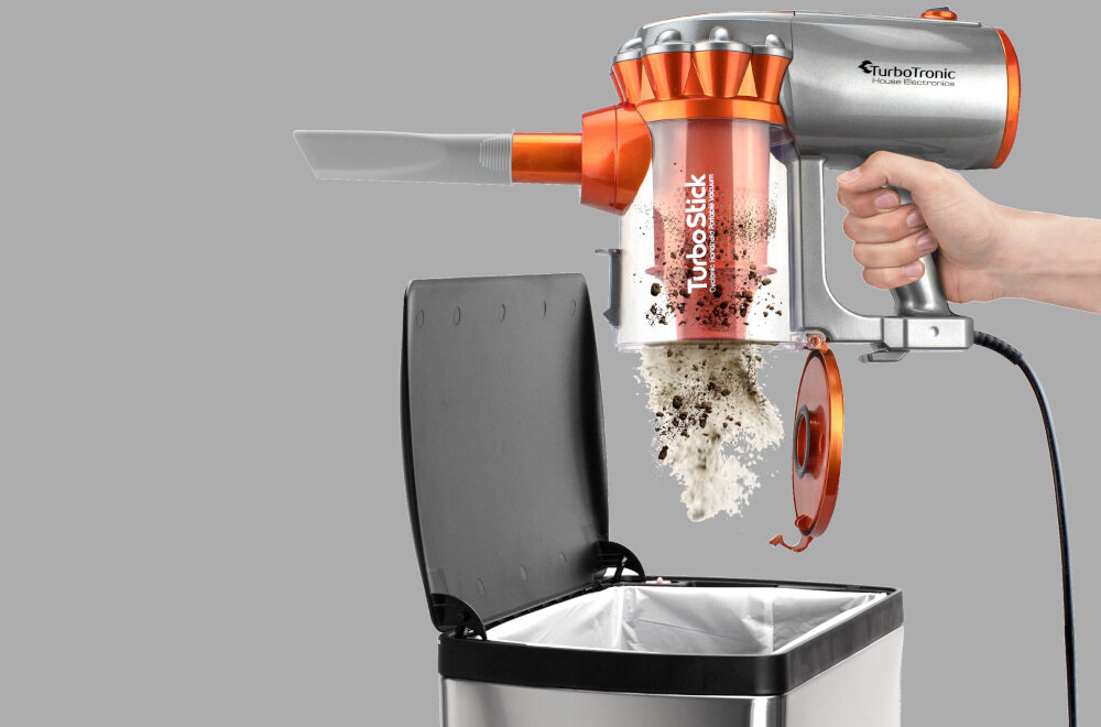 Odkurzacz TURBOTRONIC TT-VS6 Czerwony Pojemnik na kurz pojemnosc 0,5 litra oproznianie pojemnika szybko skutecznie