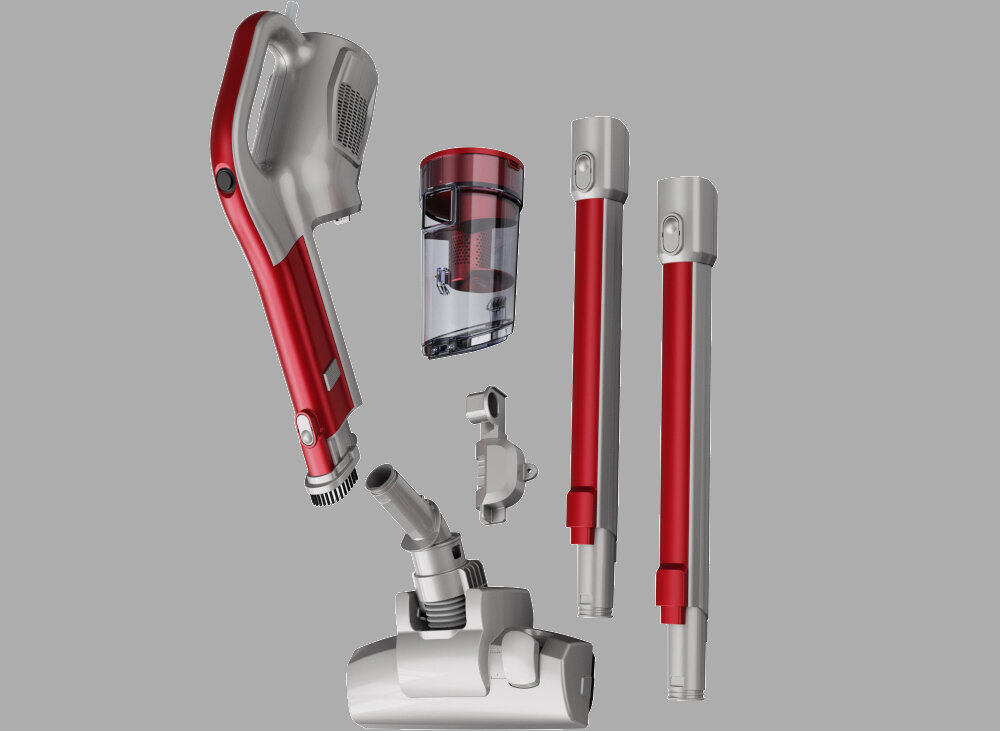 Odkurzacz TURBOTRONIC TT-VS10 Czerwony zestaw akcesoria komplet wyposazenie