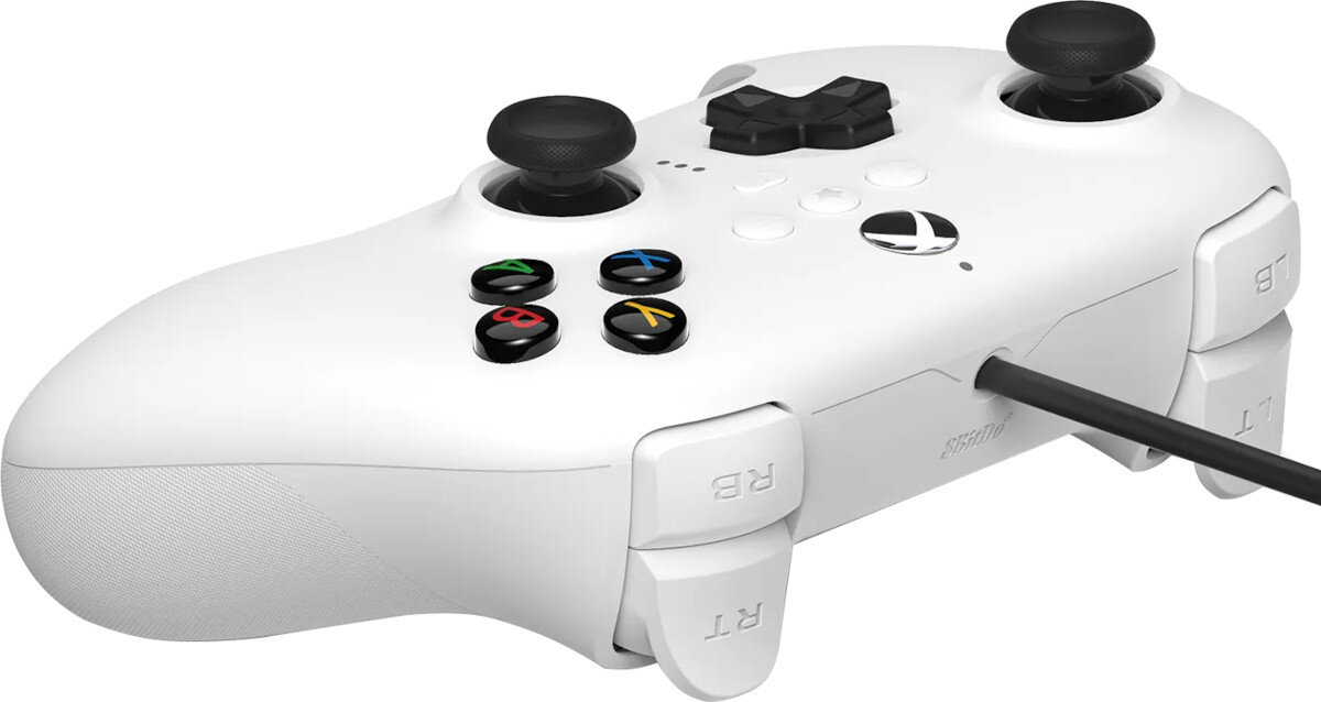 Kontroler 8BITDO Ultimate Biały kabel podłączenie chwyt