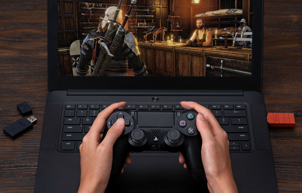 Adapter 8BITDO Wireless Adapter 2 Brązowy zastosowanie kompatybilność łączność kontrolery systemy