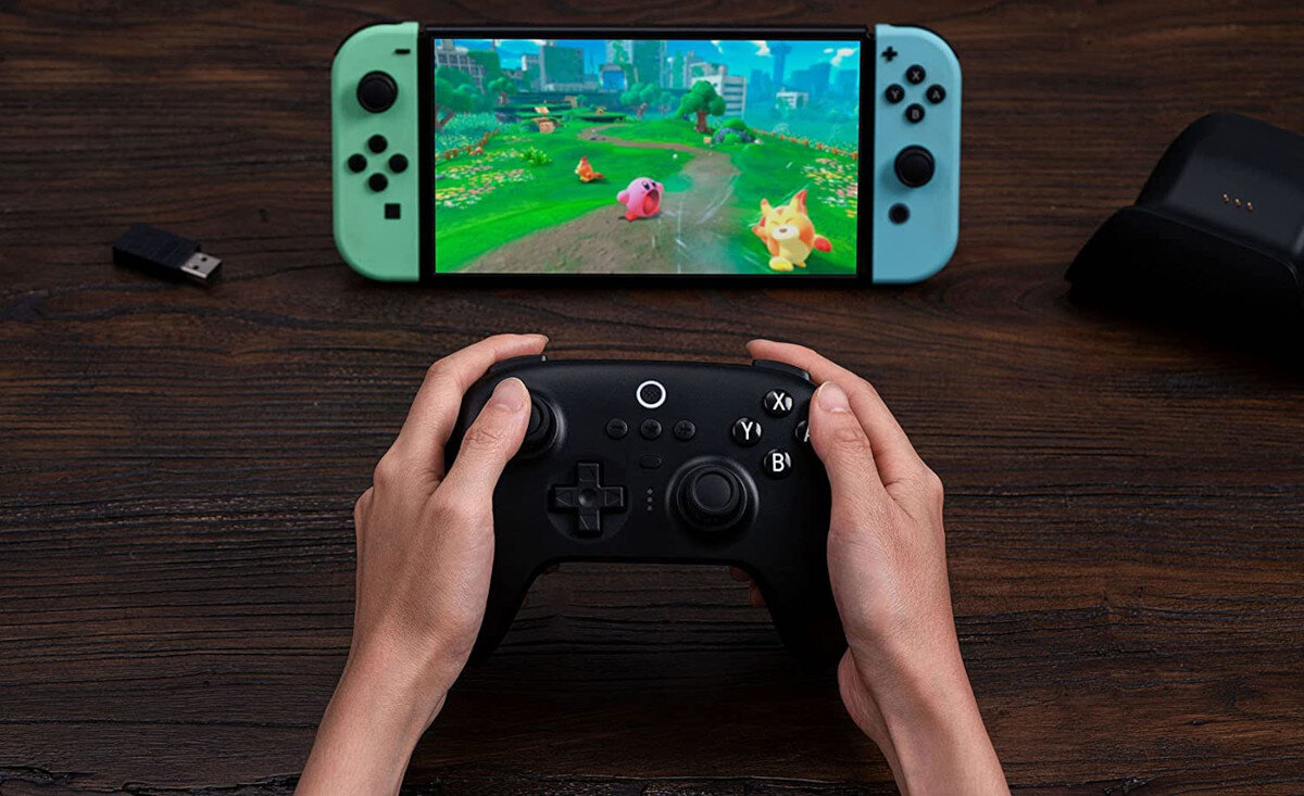 Kontroler 8BITDO Ultimate Bluetooth Czarny + Stacja ładująca programowanie sterowanie dostosowanie aplikacja