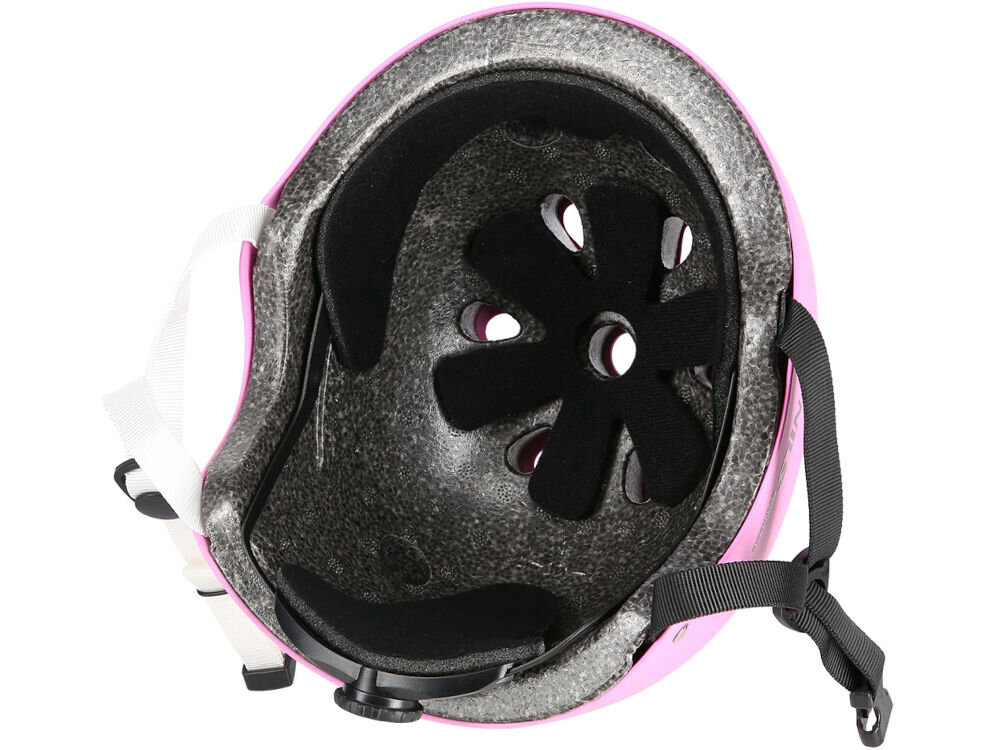 Kask NILS EXTREME MTW001 Różowy (rozmiar S) wewnętrzna strona kasku ciemna pianka EPS amortyzacja otwory wentylacyjne