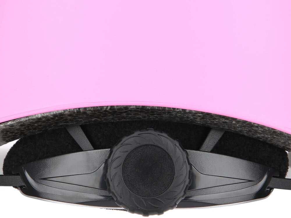Kask NILS EXTREME MTW001 Różowy (rozmiar S) zbliżenie na pokrętło regulacji dopasowanie rozmiaru