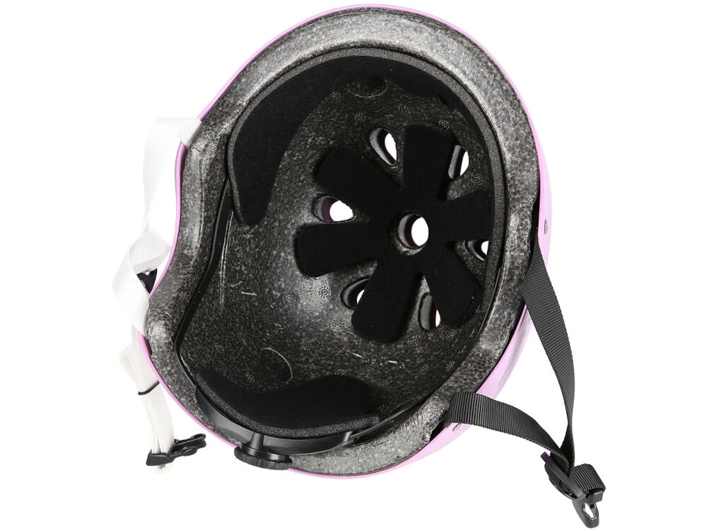 Kask NILS EXTREME MTW001 Fioletowy (rozmiar S) wewnętrzna strona kasku ciemna pianka EPS amortyzacja otwory wentylacyjne