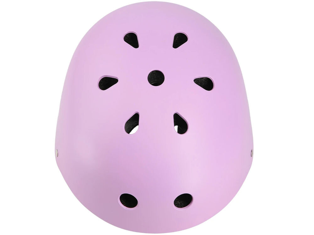 Kask NILS EXTREME MTW001 Fioletowy (rozmiar M) góra kasku otwory wentylacyjne na czubku na przedzie lekka konstrukcja