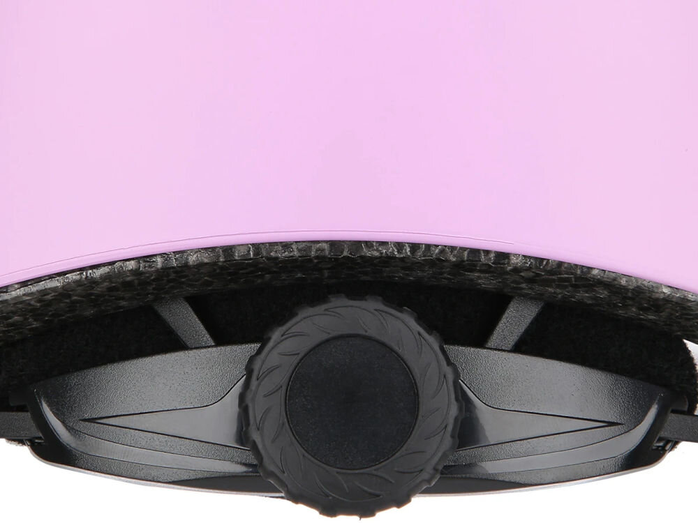 Kask NILS EXTREME MTW001 Fioletowy (rozmiar L) zbliżenie na pokrętło regulacji dopasowanie rozmiaru