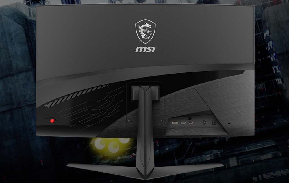 Monitor MSI G321CUV złącze porty zasilanie