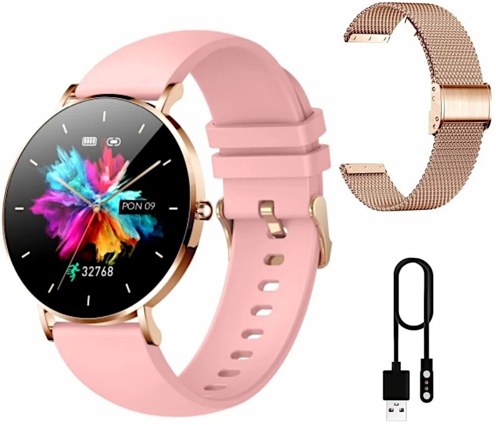 Smartwatch MANTA Alexa ekran bateria czujniki zdrowie sport pasek ładowanie pojemność rozdzielczość łączność sterowanie krew puls rozmowy smartfon aplikacja