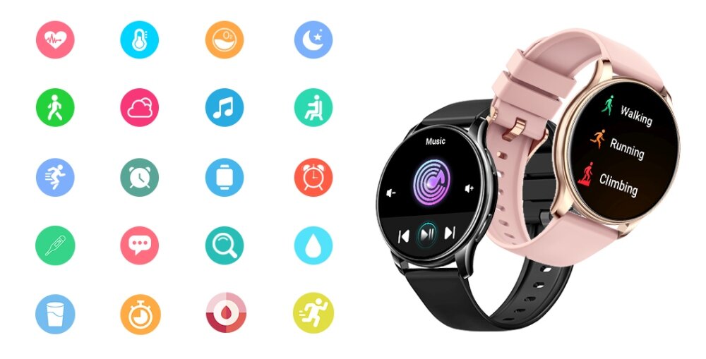 Smartband BEMI VERFIT wyświetlacz dopasowanie tarcza zdrowie saturacja krwi ciśnienie krwi sen monitoring oddech cykl menstruacyjny powiadomienia wiadomości alarmy jakość tryby sportowe długa praca