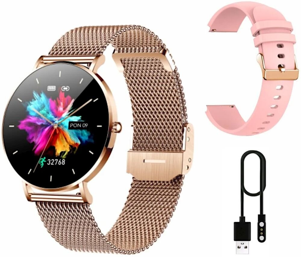 Smartwatch MANTA Alexa ekran bateria czujniki zdrowie sport pasek ładowanie pojemność rozdzielczość łączność sterowanie krew puls rozmowy smartfon aplikacja