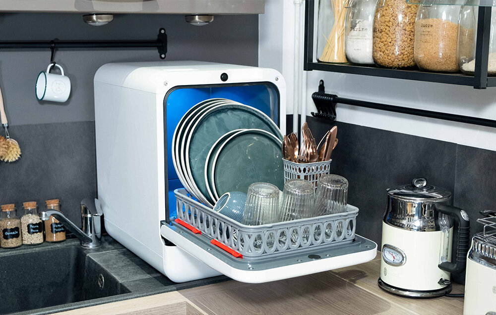 DAAN TECH Bob 2 couverts zmywarka koszyk naczynia okienko 