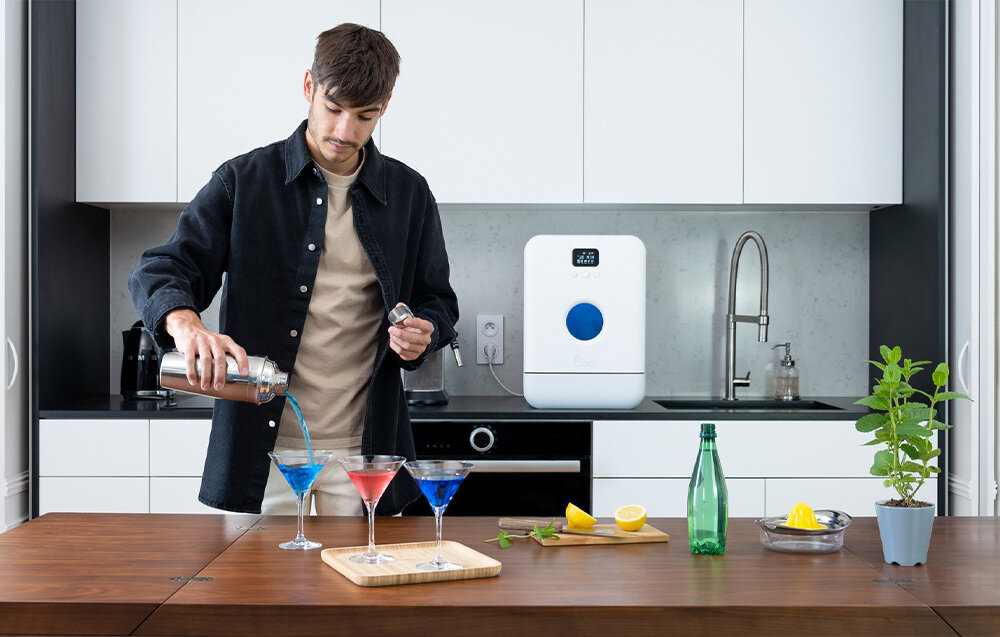 DAAN TECH Bob 2 couverts zmywarka praca zmywanie programy express daily intensive eco maintenance magnetyczna konstrukcja automatyczne otwieranie suszenie