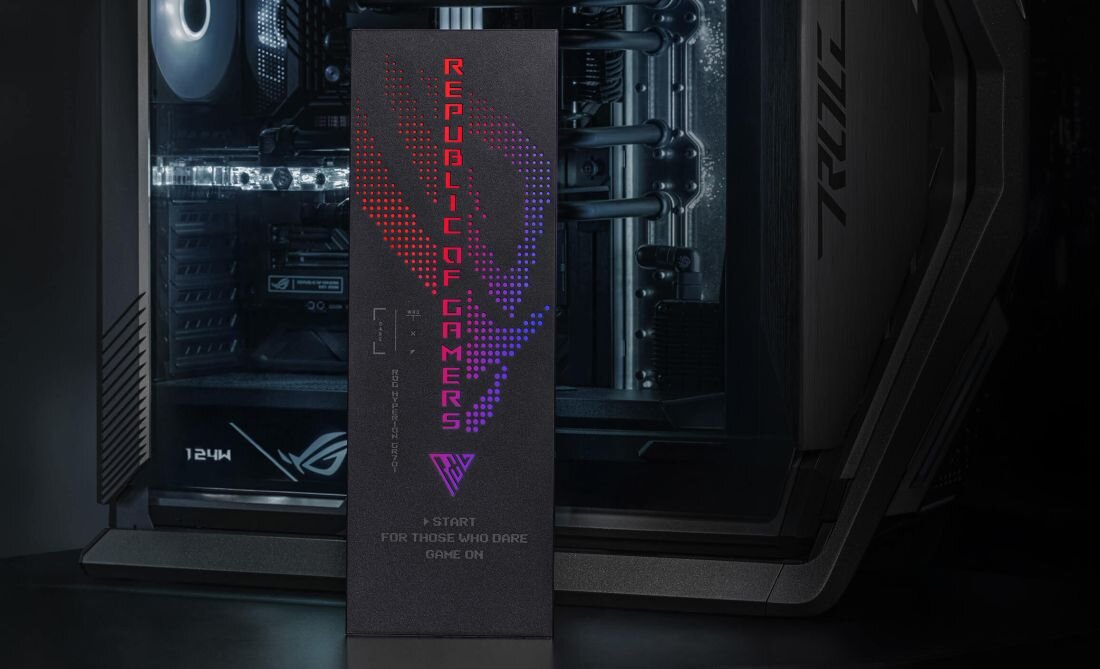 Obudowa ASUS ROG Hyperion GR701 - Panel świetlny ROG
