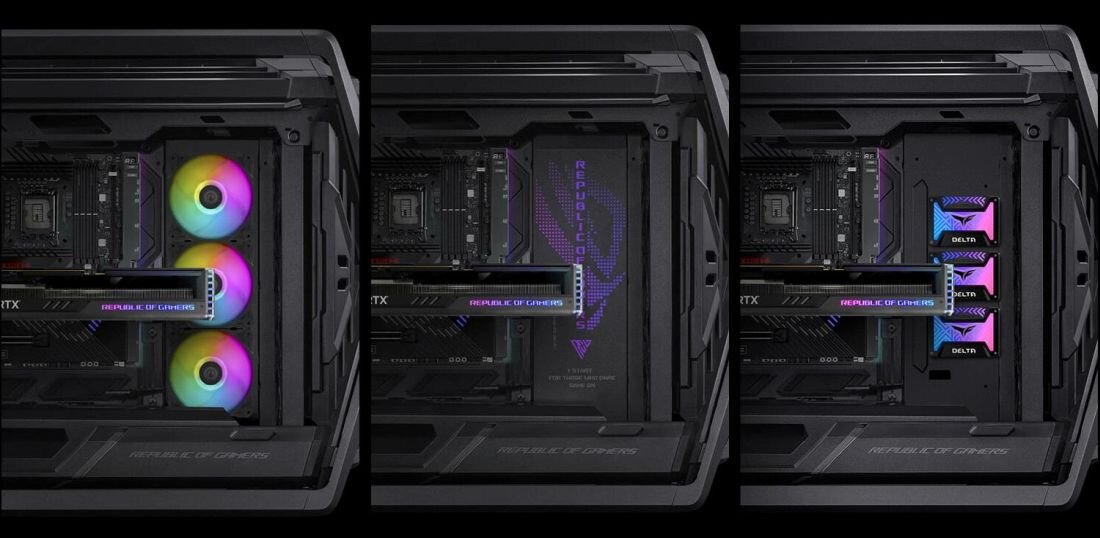 Obudowa ASUS ROG Hyperion GR701 - pionowe gniazda
