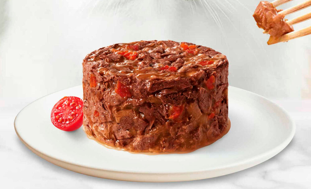Karma dla kota GOURMET Gold Savoury Cake Wołowina z pomidorami 85 g składniki analityczne dodatki dietetyczne