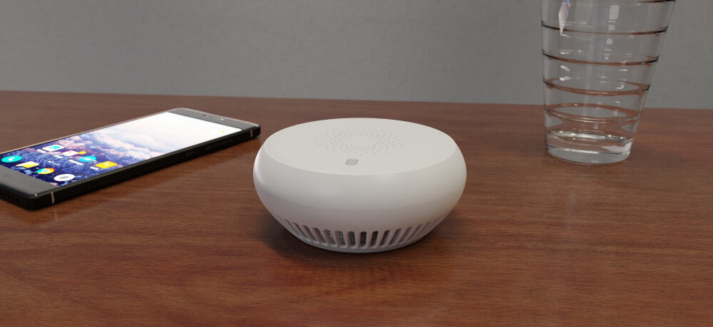 Czujnik dymu TESLA TSL-SEN-SMOKE alarm dzwiekowy o glosnosci do 80 dB alarm swietlny alert na telefon