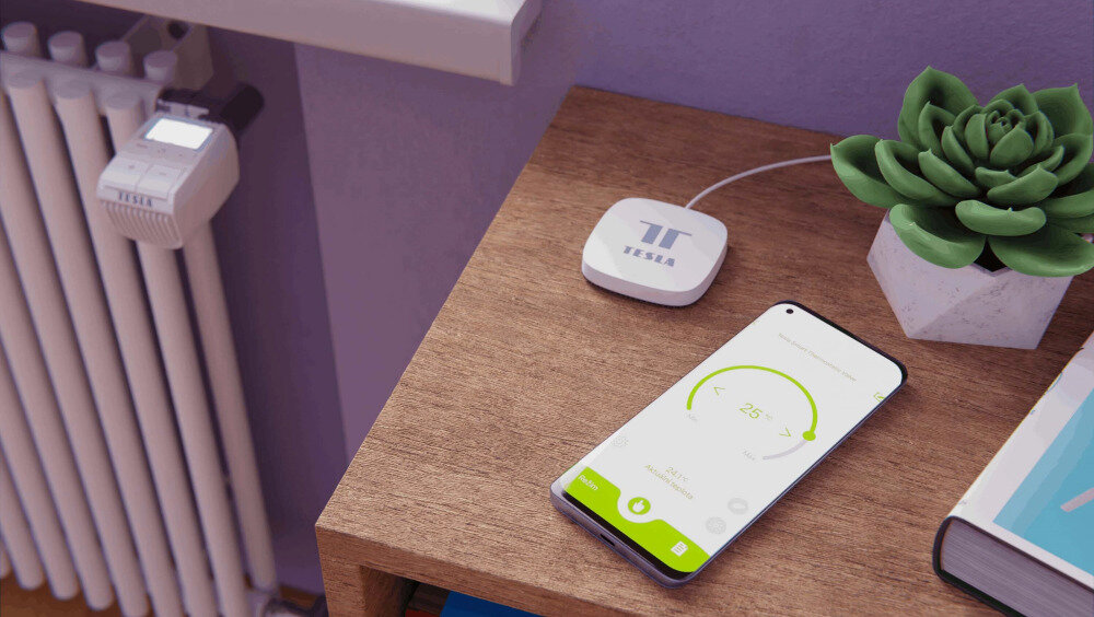 Głowica termostatyczna TESLA Smart Valve Style TSL-TRV-GS361A ZigBee