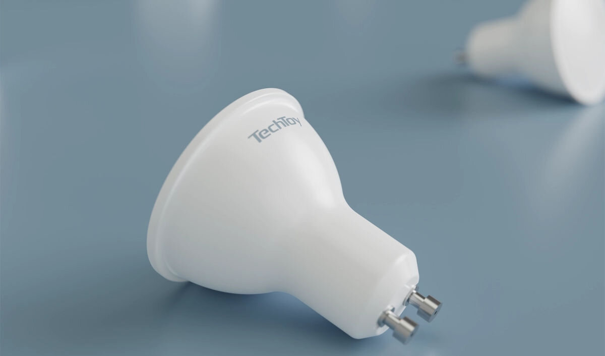 Inteligentna żarówka LED TESLA TSL-LIG-GU10ZB 4.7W GU10 ZigBee oszczędność energii niski pobór prądu jasność 345 lm