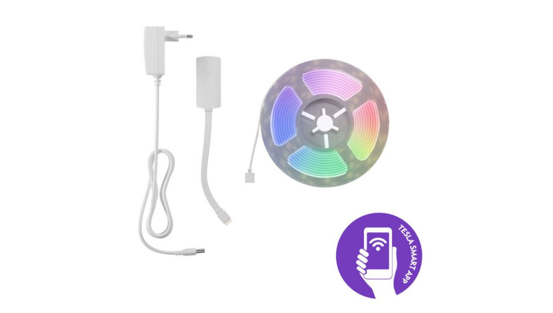 Taśma LED TESLA TSL-LIG-STRIP5M 3 m Wi-Fi aplikacja Tesla Smart kompatybilna z systemem iOS Android Google Assistant Amazon Alexa