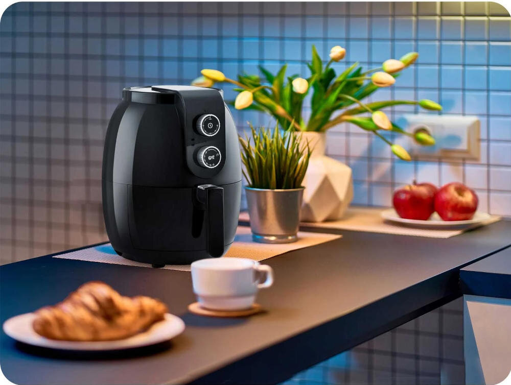 Frytkownica beztluszczowa BERDSEN BD-650 Air Fryer Czarny opcje mozliwosci oszczednosc