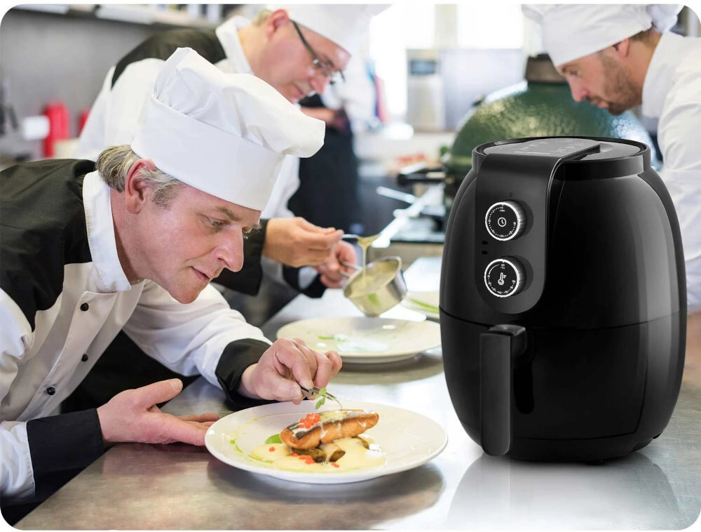 Frytkownica beztluszczowa BERDSEN BD-650 Air Fryer Czarny Intuicyjne sterowanie Niewielkie wymiary