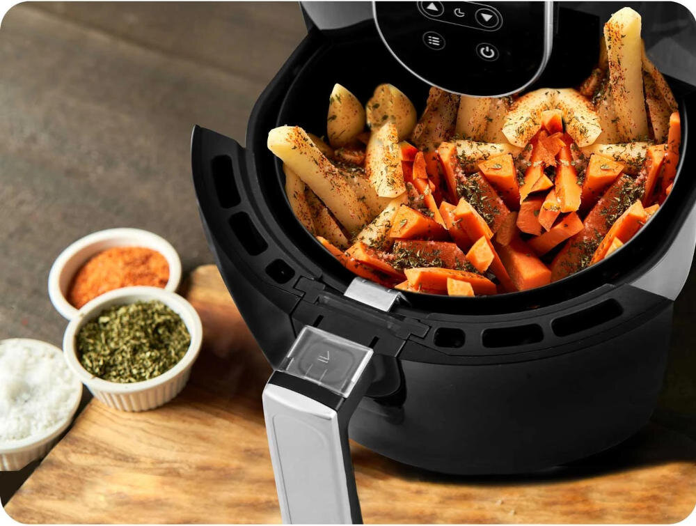 Frytkownica beztluszczowa BERDSEN BD-650 Air Fryer Czarny opcje mozliwosci oszczednosc