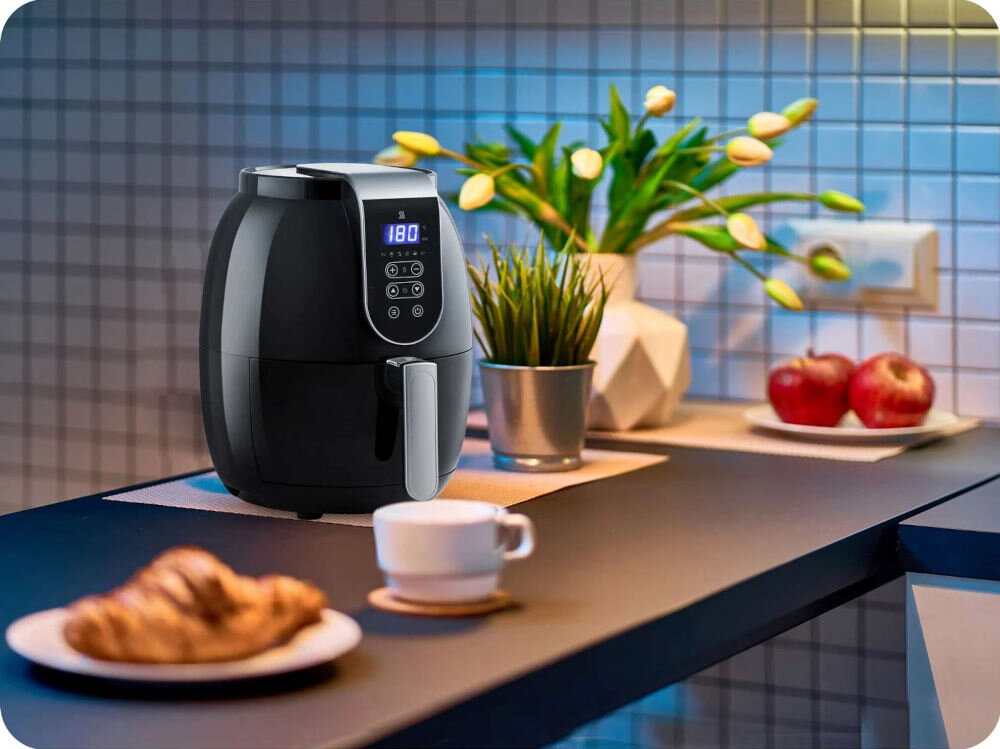 Frytkownica beztluszczowa BERDSEN BD-651 Air Fryer Czarny Intuicyjne sterowanie Niewielkie wymiary