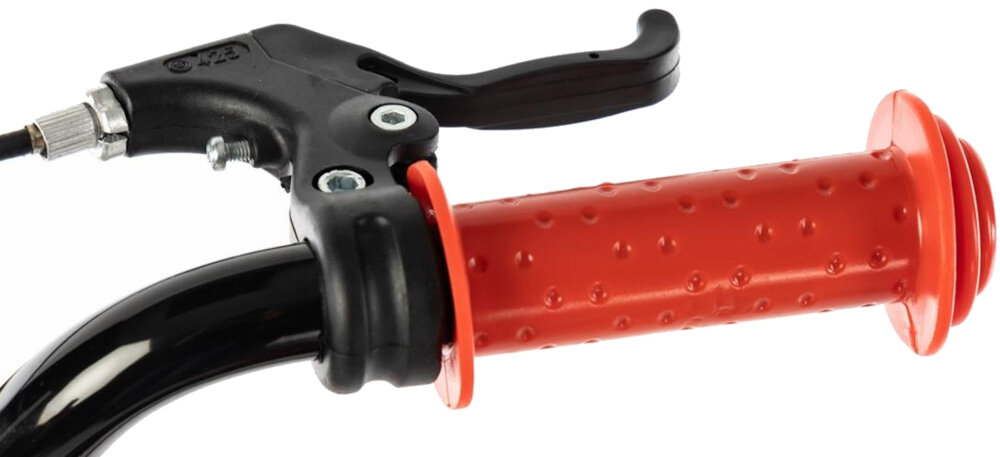 Rower dziecięcy KARBON Alvin 18 cali dla chłopca Czarno-czerwony hamulec przedni V-Break tylny Torpedo niezawodnr lekkir bezpiecznie się zatrzyma