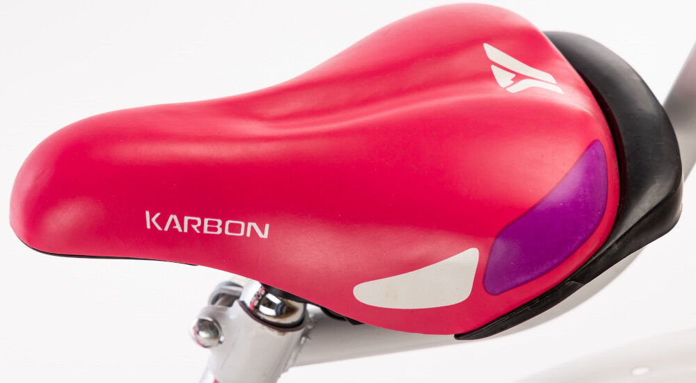 Rower dziecięcy KARBON Star 16 cali dla dziewczynki Różowy bezpieczna satysfakcjonująca aktywność wygodne siodełko bezpiecznie komfortowo