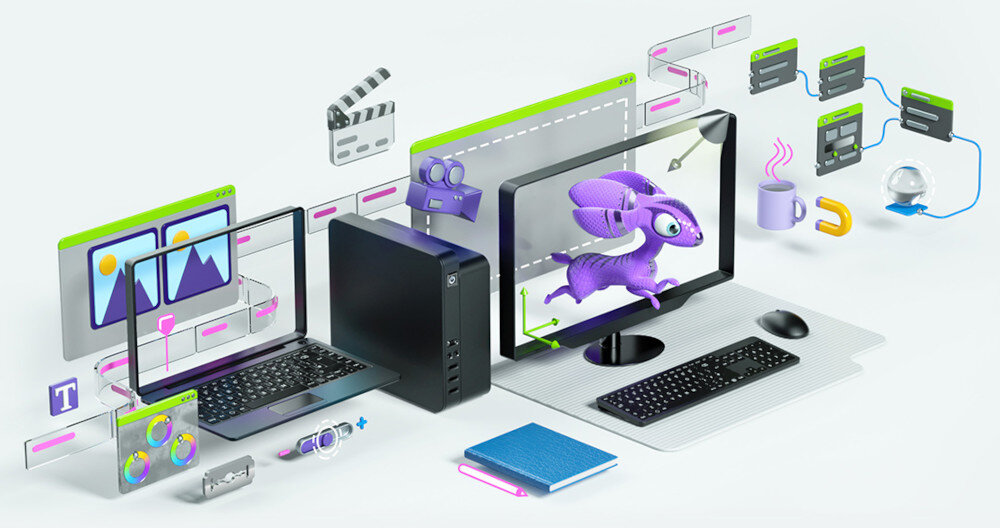 Komputer ACTINA GeForce RTX Studio WS zastosowanie tworzenie