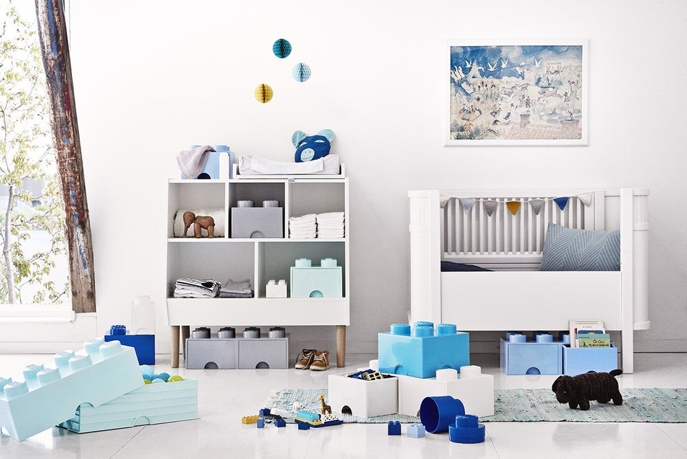 Pojemnik na LEGO klocek Brick 8 pokój dziecka z pudełkami  