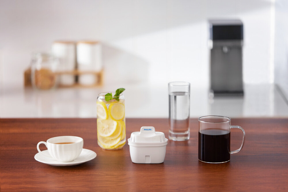 Wkład filtrujący PHILIPS Micro X-Clean Softening+ AWP230P6/58 (6 szt.) 50% więcej żywic jonowymiennych redukcja twardości wody GAC smak kawy herbaty