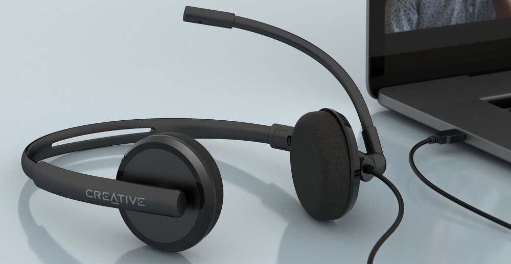 Słuchawki CREATIVE HS220 kabel komfort dlugosc pomieszczenie