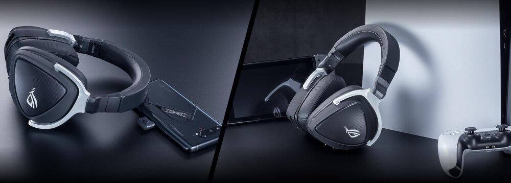 Słuchawki ASUS ROG Delta S Wireless design komfort lekkość dźwięk jakość wrażenia słuchowe ergonomia lekkość sport aktywność podróże czas pracy działanie akumulator komputer gaming realizm dźwięk