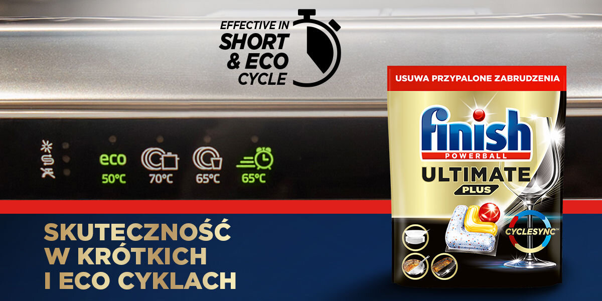 Kapsułki do zmywarki FINISH Powerball Ultimate Plus All in 1 Lemon - 25 szt. czystość blask 4 funkcje ochrona przed kamieniem