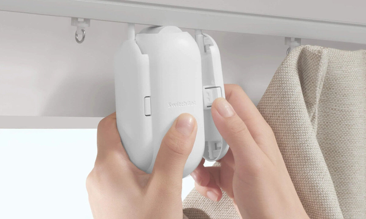 Silnik do zasłon SWITCHBOT W0701600 ROD 2 RAIL tryby działanie siła moc hałas głośność