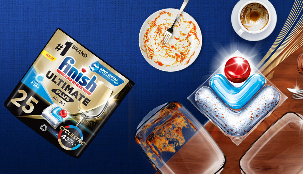 Kapsułki do zmywarki FINISH Powerball Ultimate Plus All in 1 Baking soda - 25 szt.