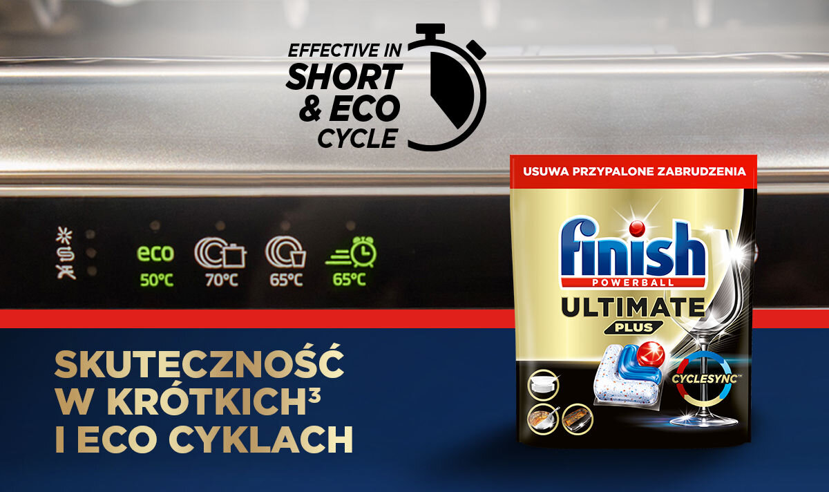 Kapsułki do zmywarek FINISH Powerball Ultimate Plus All In 1 Fresh - 45 szt. czystość blask 4 funkcje ochrona przed kamieniem