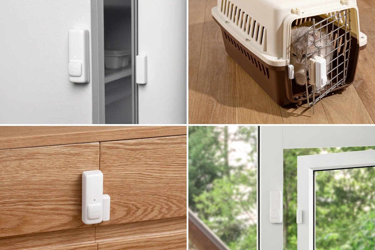 Czujnik otwarcia drzwi i okien SWITCHBOT W1201500 zastosowanie działanie konstrukcja cechy powiadomienia