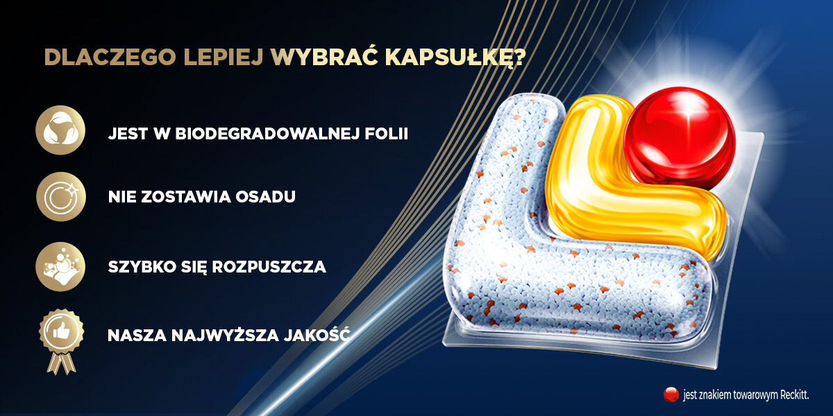 Kapsułki do zmywarek FINISH Powerball Ultimate Plus All In 1 Lemon