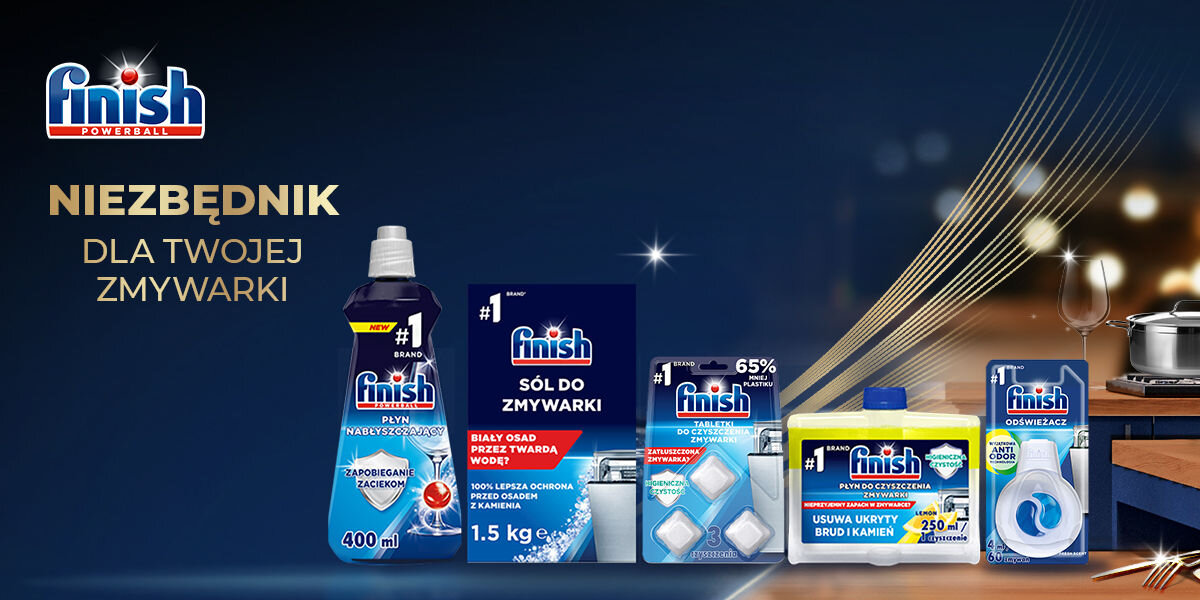 Kapsułki do zmywarki FINISH Powerball Ultimate Plus All in 1 Lemon - 62 szt. płyn nabłyszczający płyn do czyszczenia zmywarki sól do zmywarki tabletki do czyszczenia zmywarki odświeżacz do zmywarki Anti Odor