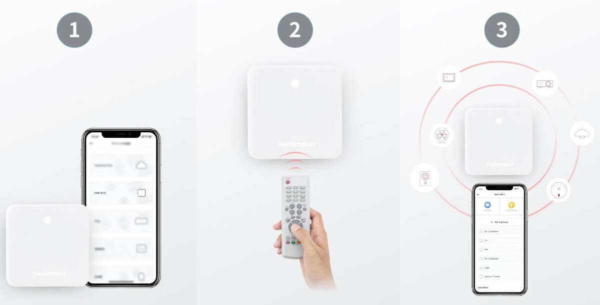 Inteligentny pilot SWITCHBOT W0202200 uczenie nauka opcje możliwości
