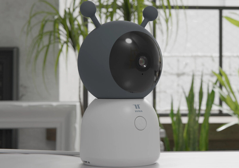 Niania elektroniczna TESLA Smart Camera Baby And Display BD300 zakres widzenie obracanie poziomo pionowa czujniki monitorowanie temperatura wilgotność
